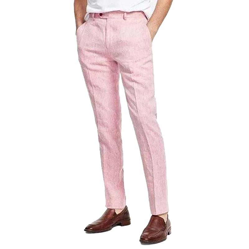 Slim-Fit Textured Linen Suit Separate Pant