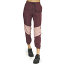Maroon Elastic Waist Jogger Pants