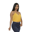 Yellow V-Neck Top