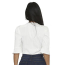 White V-Neck Crop Top