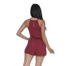 Burgundy Spaghetti Strap Romper