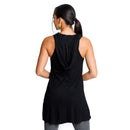 Black Sleeveless Hooded Tunic Top