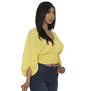 Yellow V-Neck Crop Top