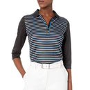 Striped 3/4 Sleeve Polo (M)